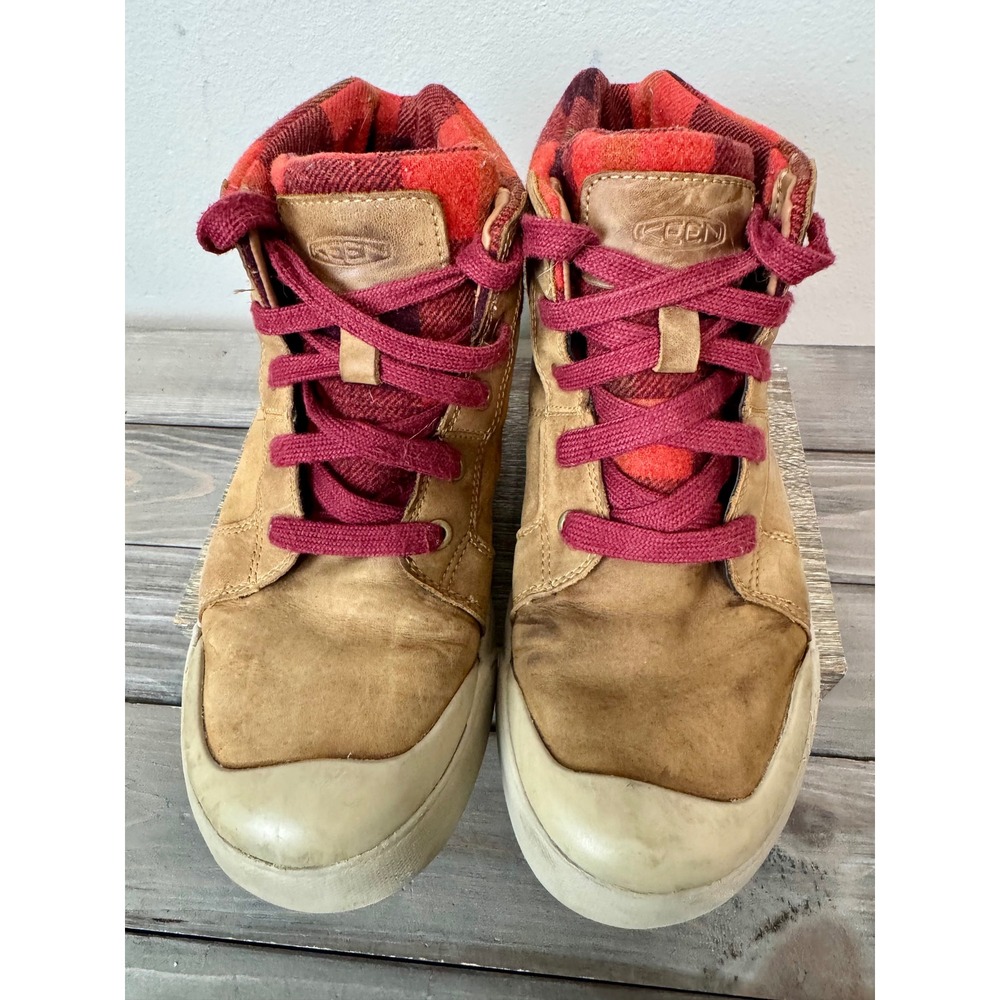 Keen Elena Mid Casual Hiking Trail Outdoors‎ Granola Plaid Size 8.5 - Picture 3 of 10
